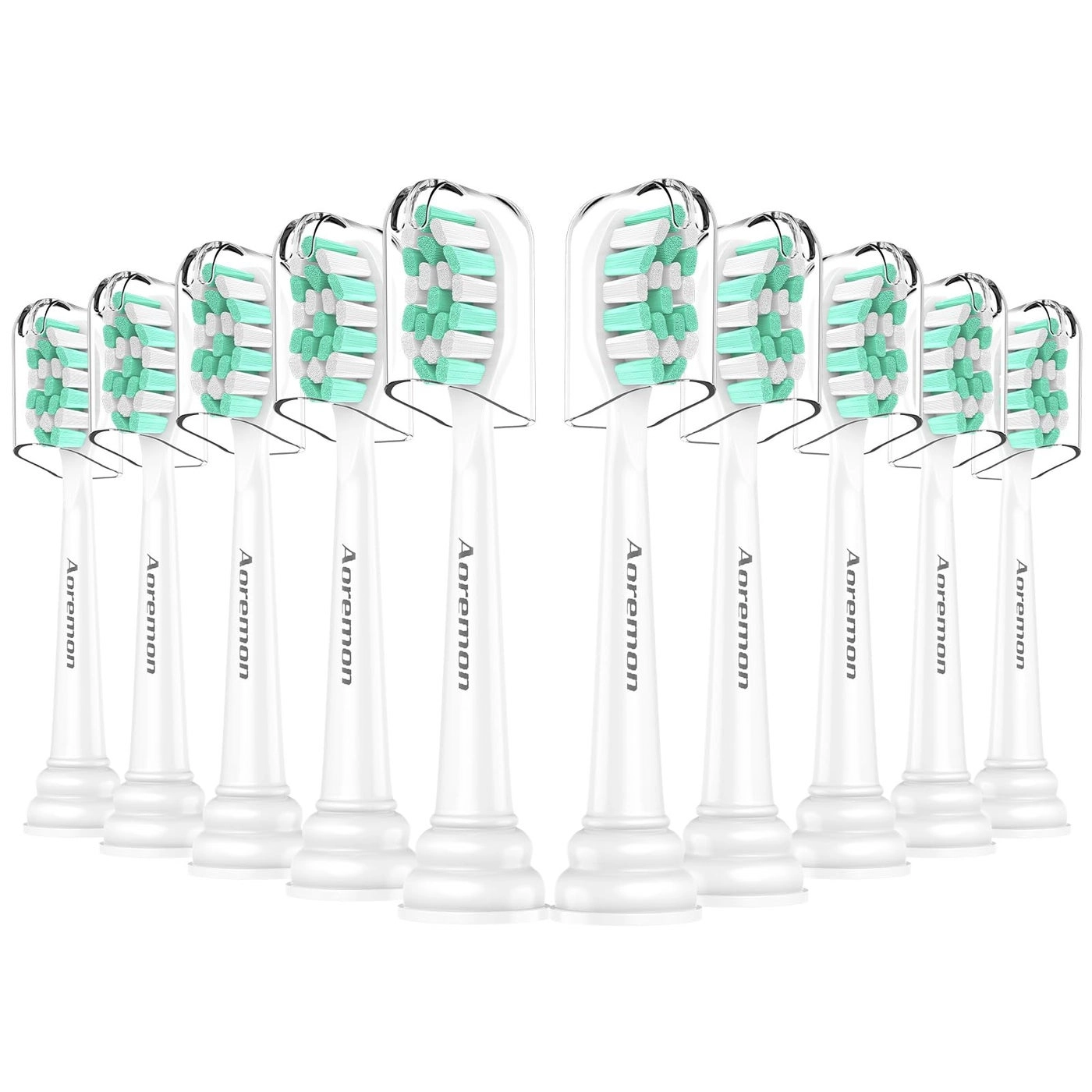 Replacement Brush Heads for Philips Sonicare - 10 Pack Blue and White