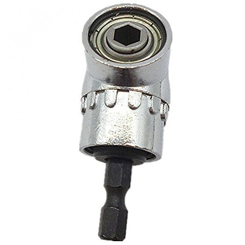 105 Degree Right Angle Driver - 1/4" Hex Shank + Magnetic Drill Bit Holder - 3pcs 60mm/100mm/150mm