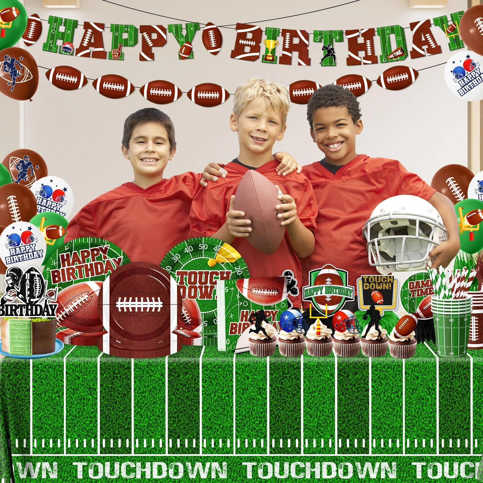 Football Birthday Party Decorations - 191Pcs Birthday