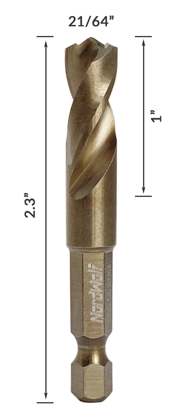 Stubby Drill Bit - M35 Cobalt 21/64"