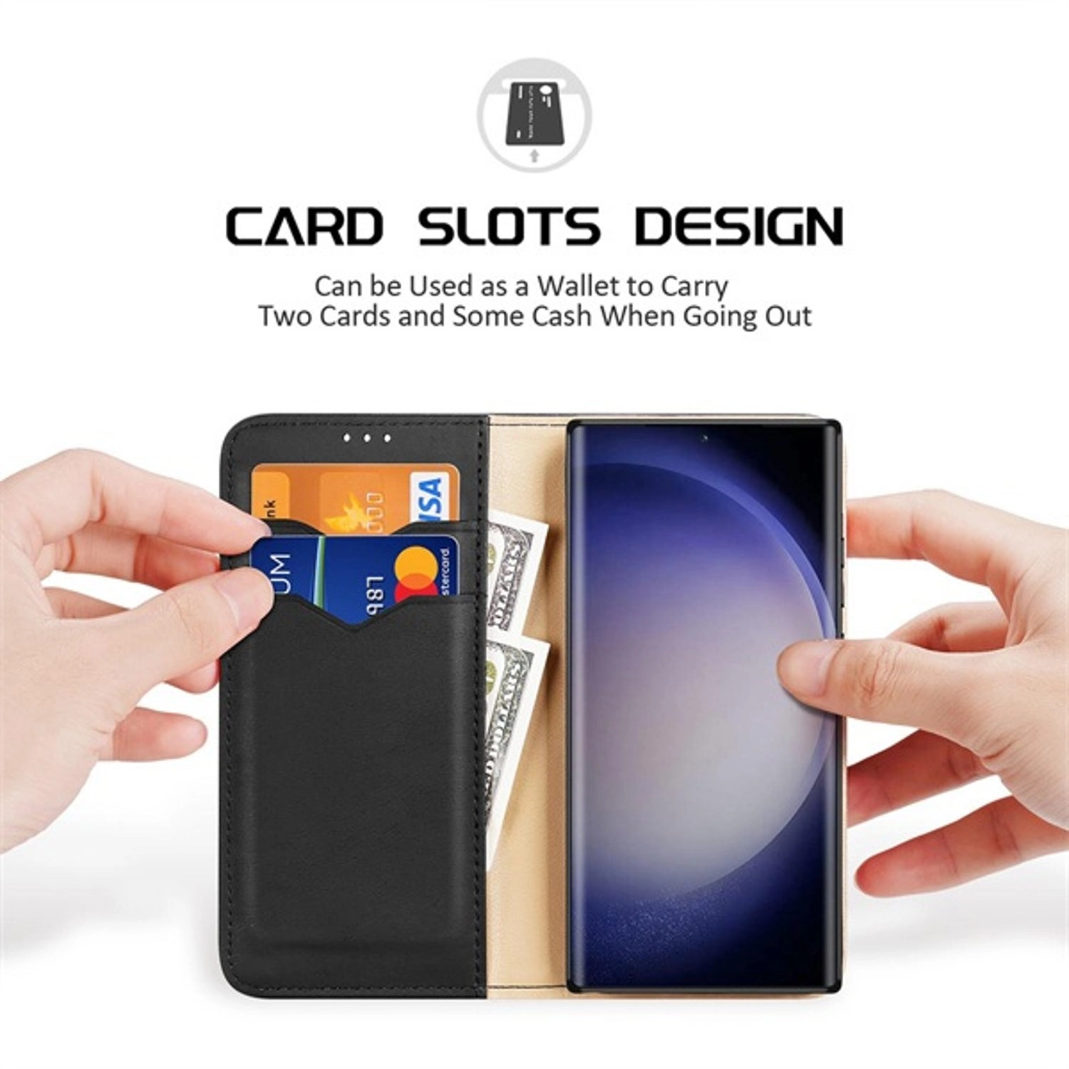Hivo Series Leather Case for Galaxy S23 Ultra