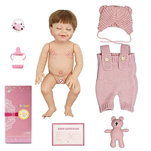 Reborn Baby Doll - 20" Silicone Full Body Vinyl Ages 3+ Gift Set