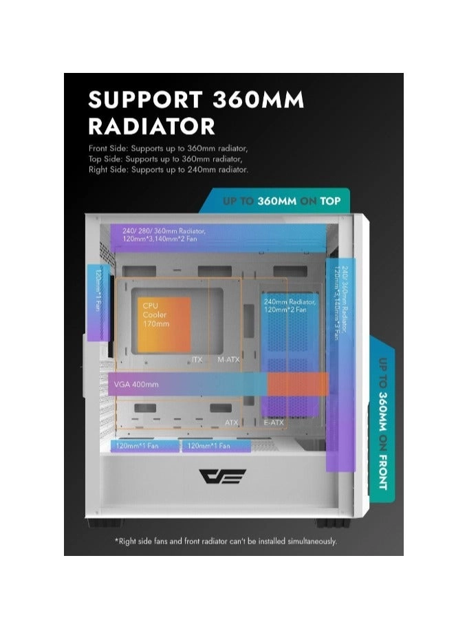 DF2100 - Tempered Glass E-ATX ATX M-ATX ITX