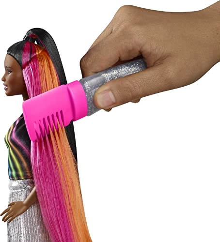 Rainbow Sparkle Hair Doll - 7.5 inches hair Sparkle Gel Comb Ages 5+