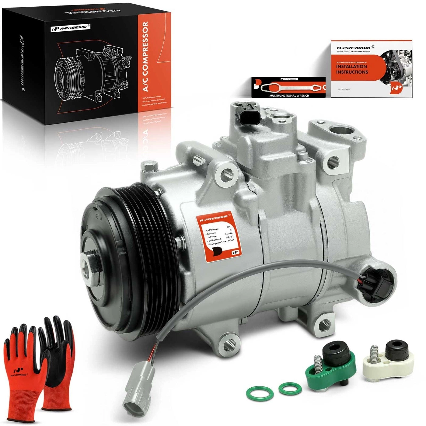 A-Premium AC Compressor - Subaru Legacy and Outback 2010-2019 2.5L 3.6L
