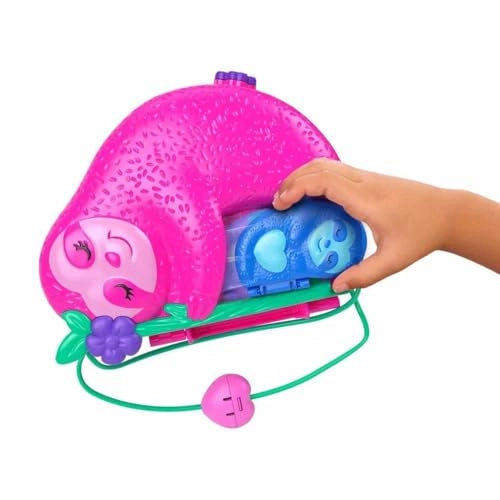 Sloth 2-in-1 Purse Compact - 2 Micro Dolls 12 Accessories Playset Travel Toy Ages 4+