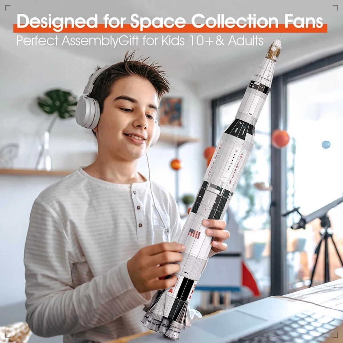 NASA Apollo Saturn V 3D Puzzle (ALGT-DS1059H) - 136 pcs