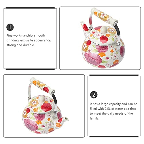 Porcelain Teapot - Ceramic Enameled 2. 5L