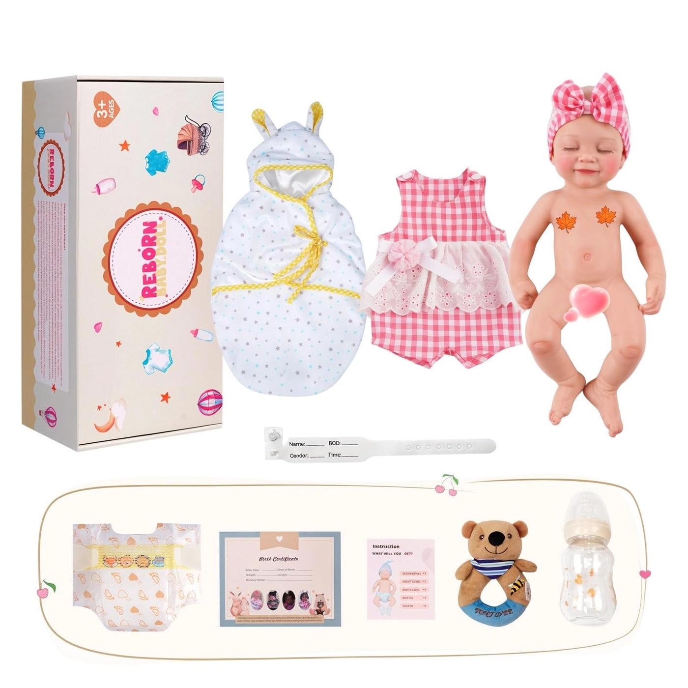 Cookie Reborn Baby Doll - 16 inch Silicone Sleeping Ages 3+