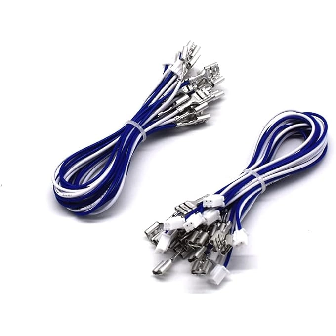 ARCADE BUTTON WIRES HARNESS CABLE - 20 PCS 0.250" 6.3MM TERMINALS