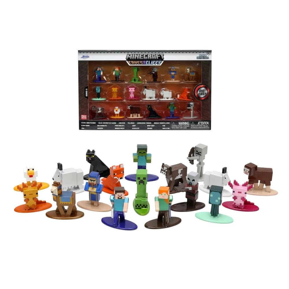 Jada Minecraft Caves & Cliffs Nano MetalFigs - 20 Pack