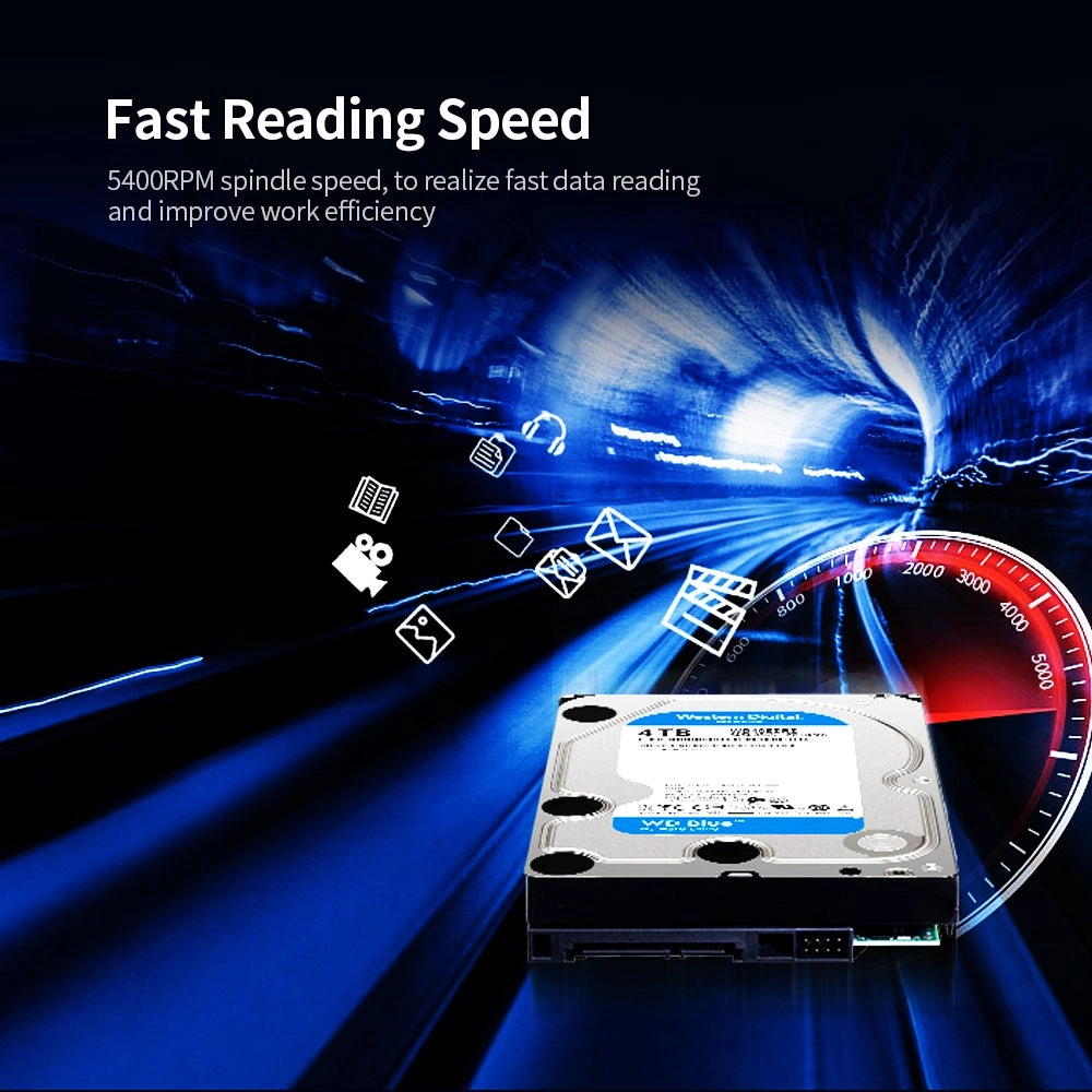 Blue 3.5" 7200rpm 64MB SATA 6Gb/s (WD40EZRZ) - 4TB