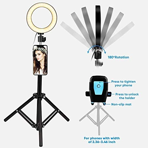 Ring Light LED - 6" Tripod 3 Light Modes