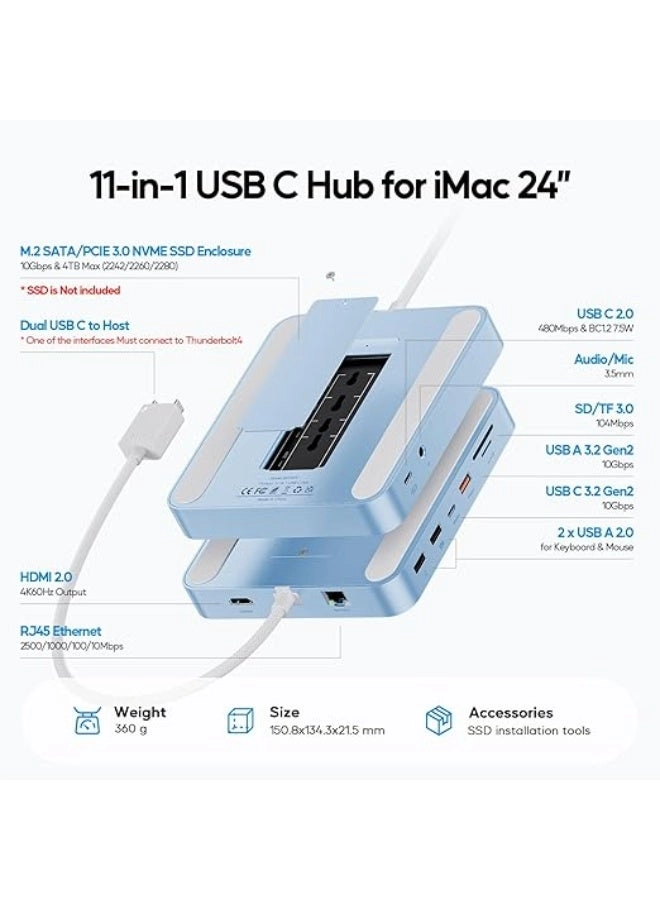 11 in 1 USB C Hub - USB C iMac 24 inch