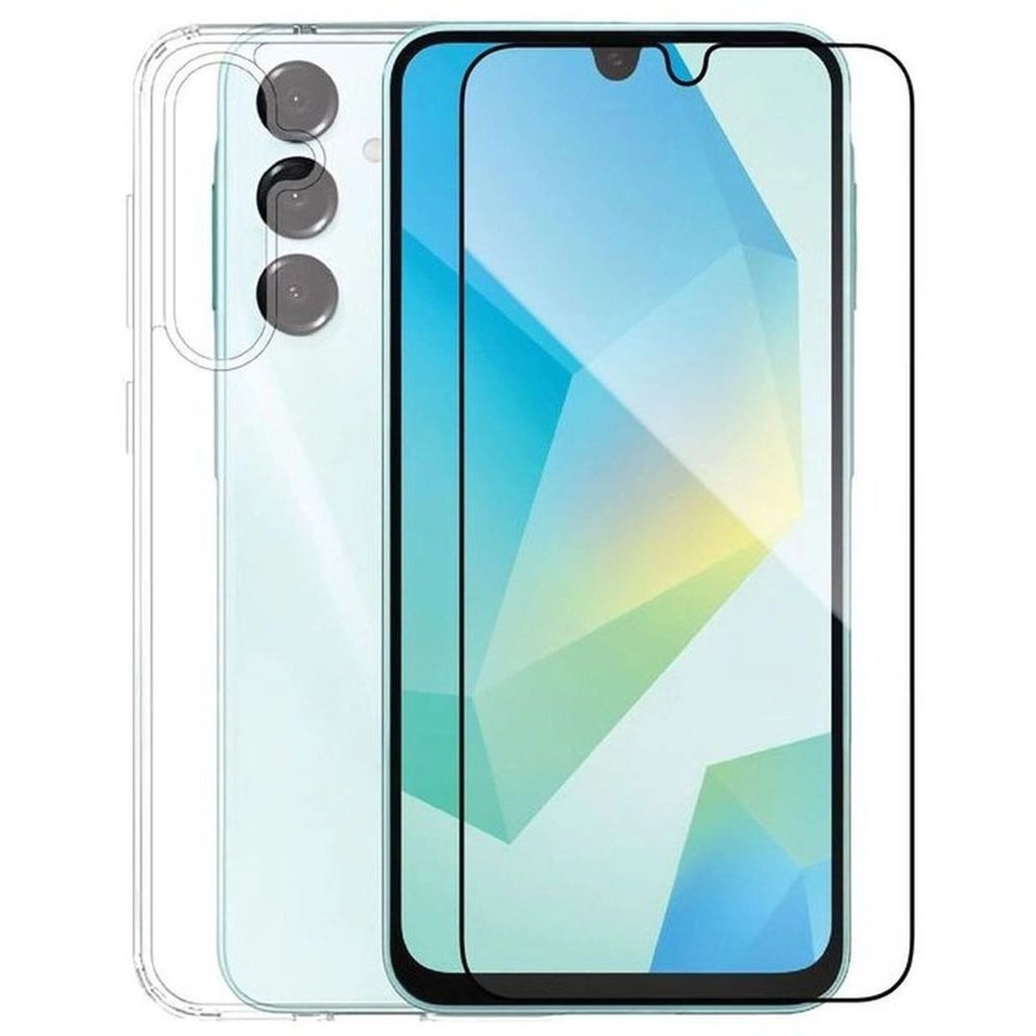 Smartix IGBA16 - Clear Case for Samsung Galaxy A16 + Glass Protector for Samsung Galaxy A16