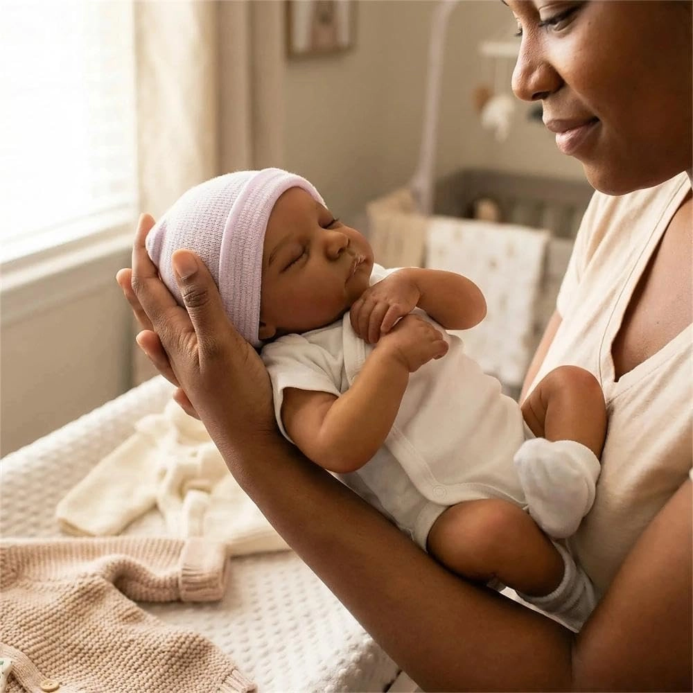 Levi Reborn Baby Doll - 19 Inch Soft Cloth Body Black Ages 3+