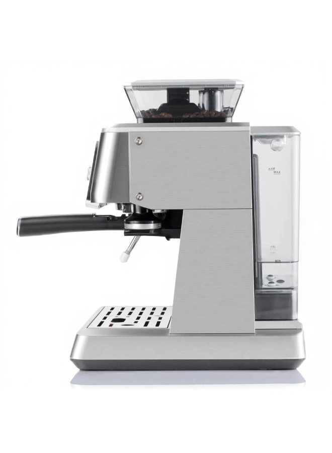 Professional Barista - Built-in Grinder Milk Frother Twin Brewing Cycle