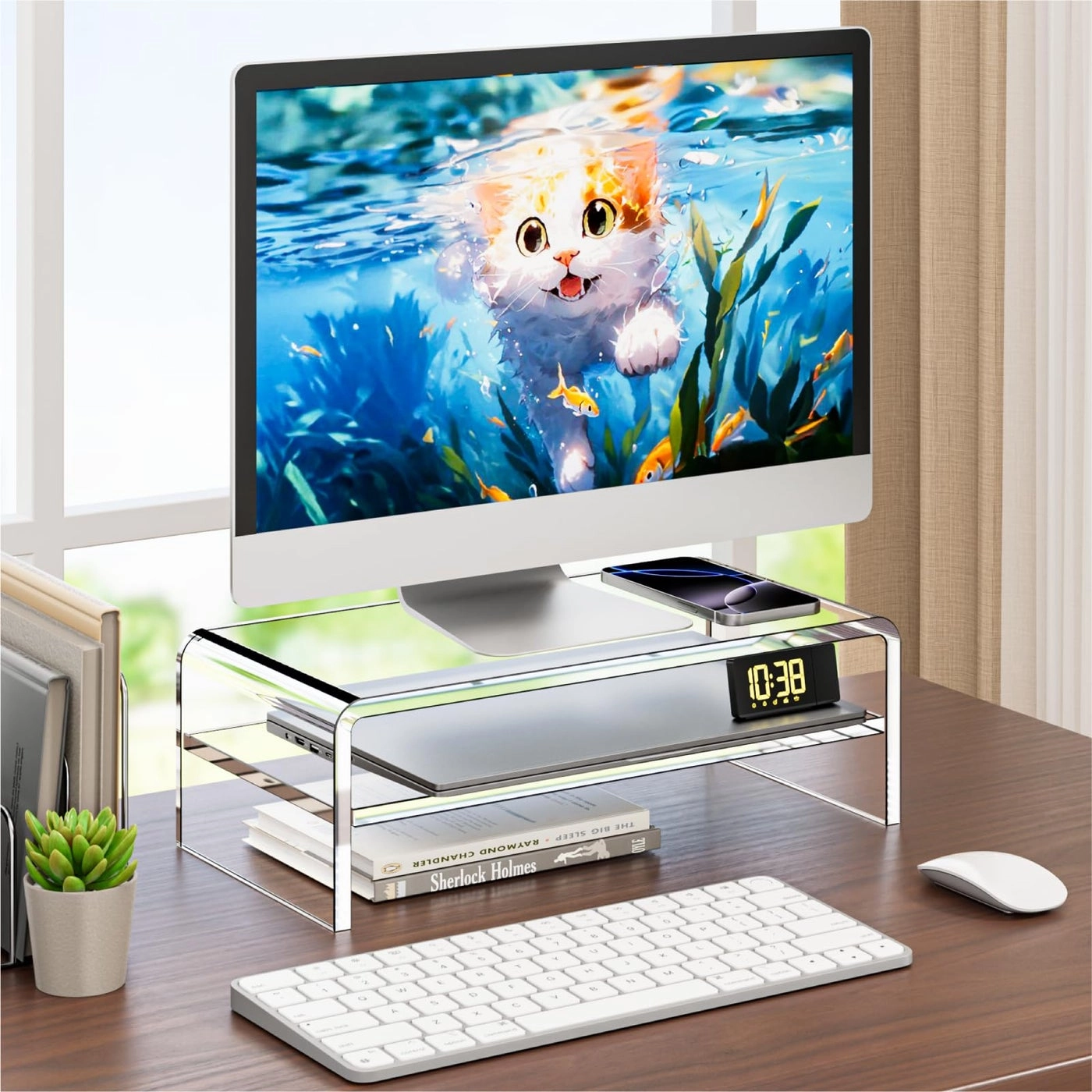 Clear Acrylic Monitor Stand Riser