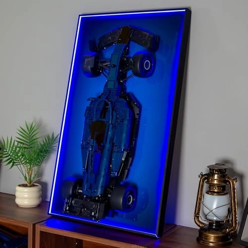 Display Wallboard - RGB Colorful LED Lights Compatible with Lego Technic Racing F1 42206