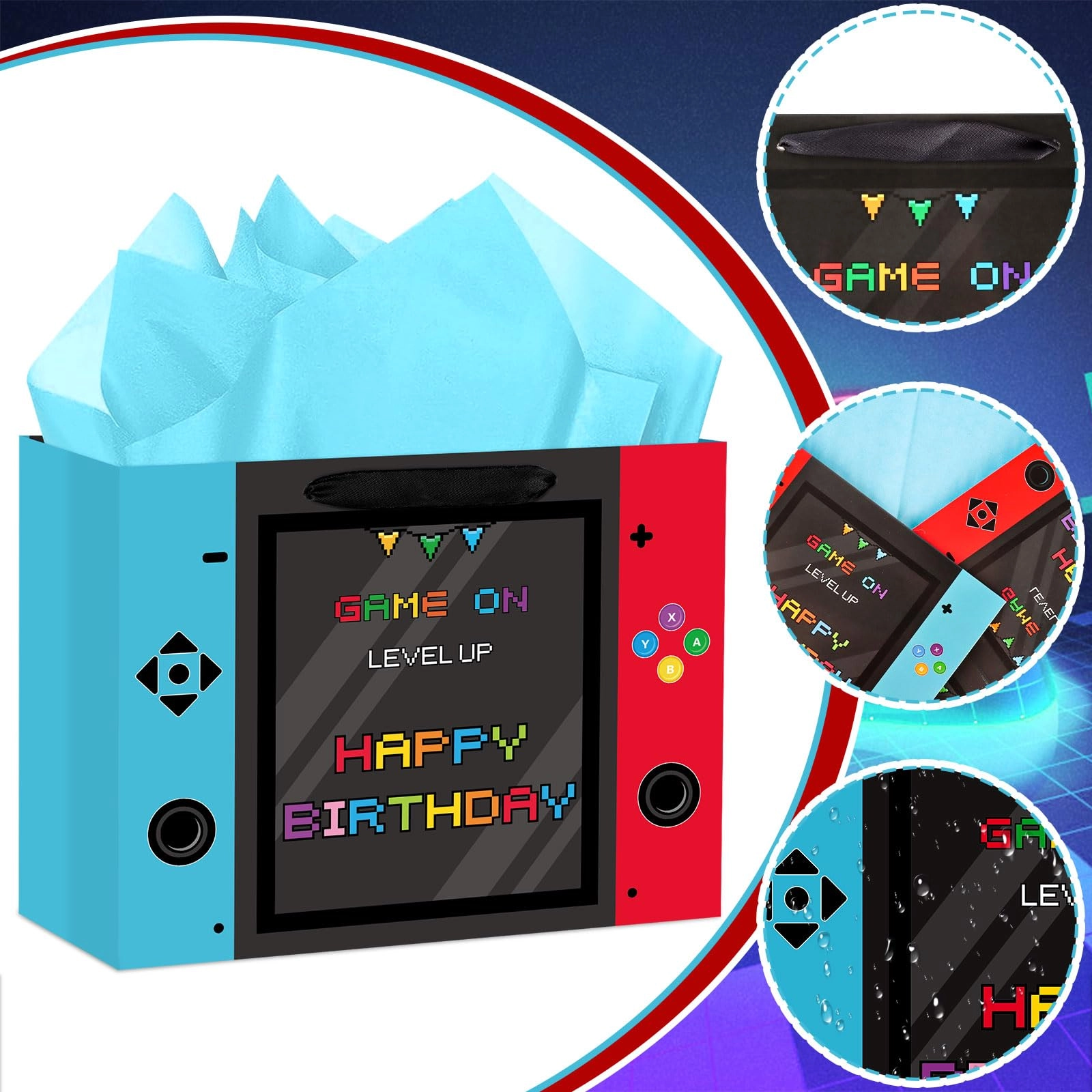 Video Game Birthday Gift Bag - 1 count Party