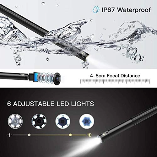 HD Borescope - 1 meter 3 meters 5 meters 10 meters 8mm