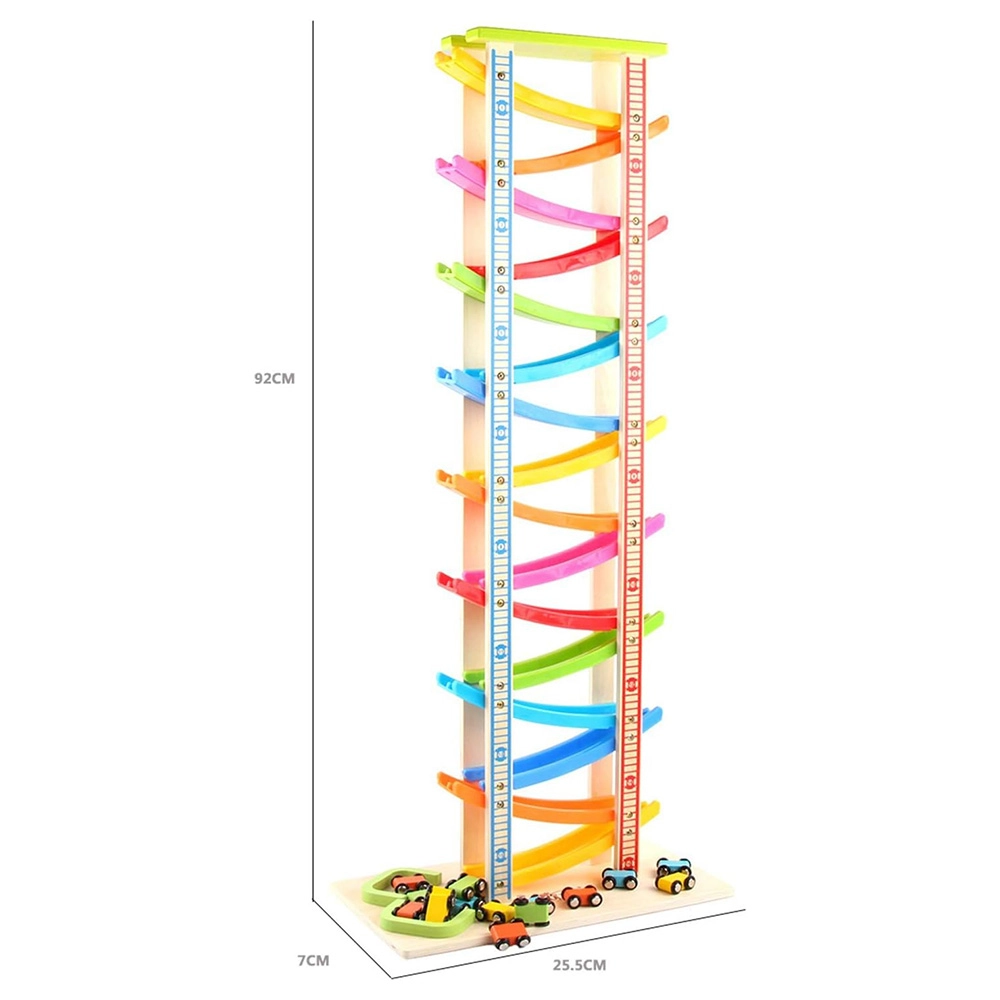 Wooden Ladder Gliding Car Track Set