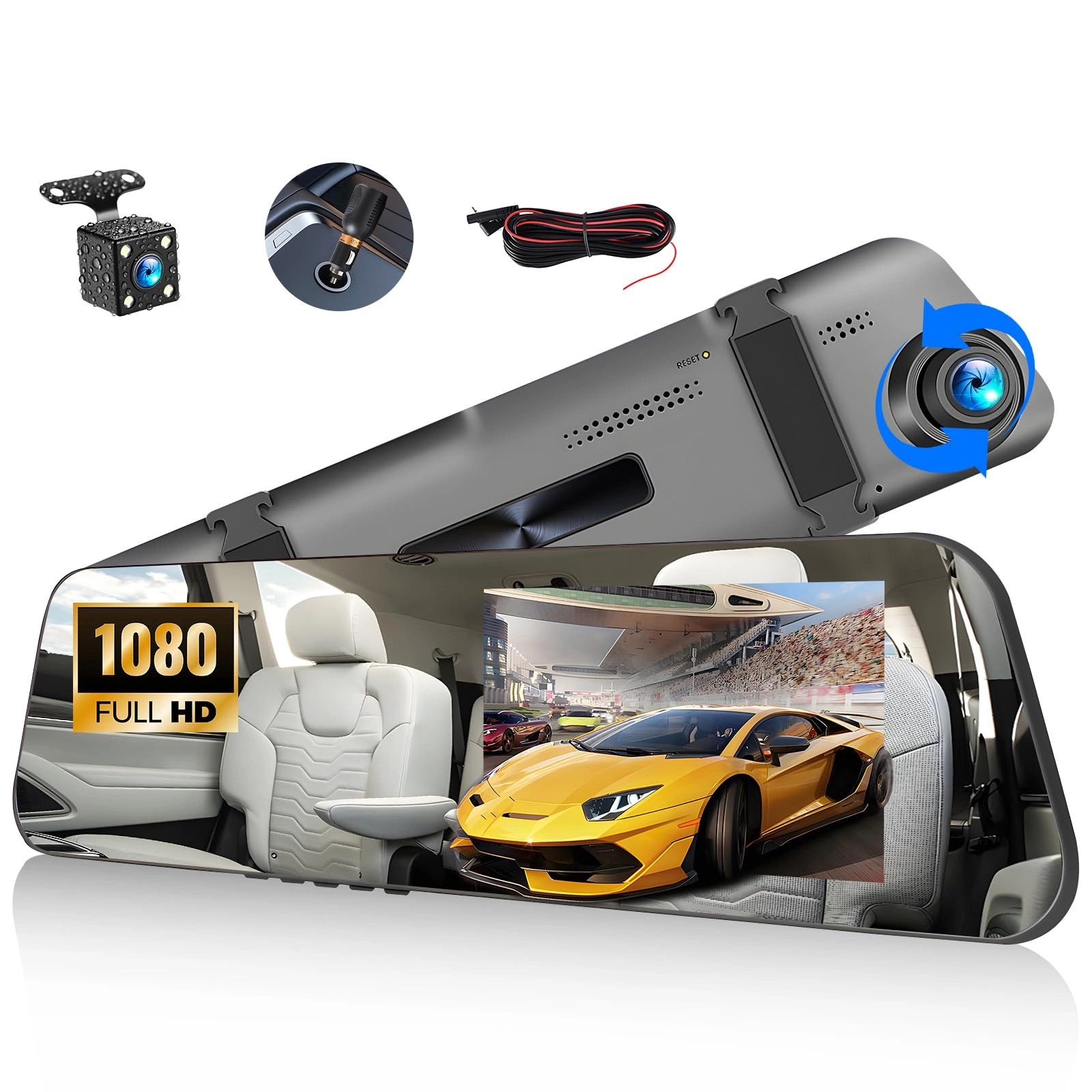 Mirror Dash Cam - 1080P