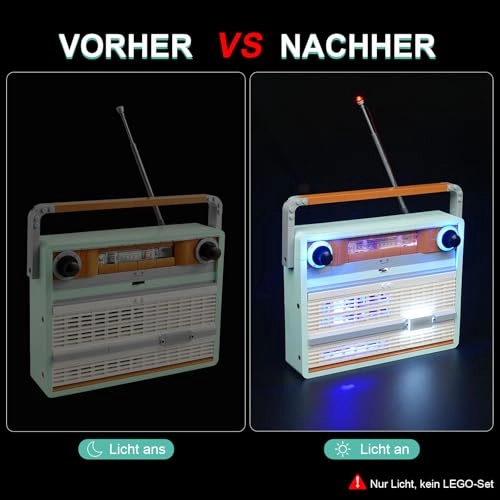 LED Light Kit - Compatible with Lego 10334 Retro Radio Lights Only