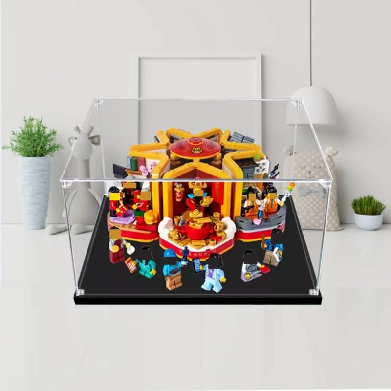 LEGO Display Case (80108) - Acrylic Black Bottom 3mm