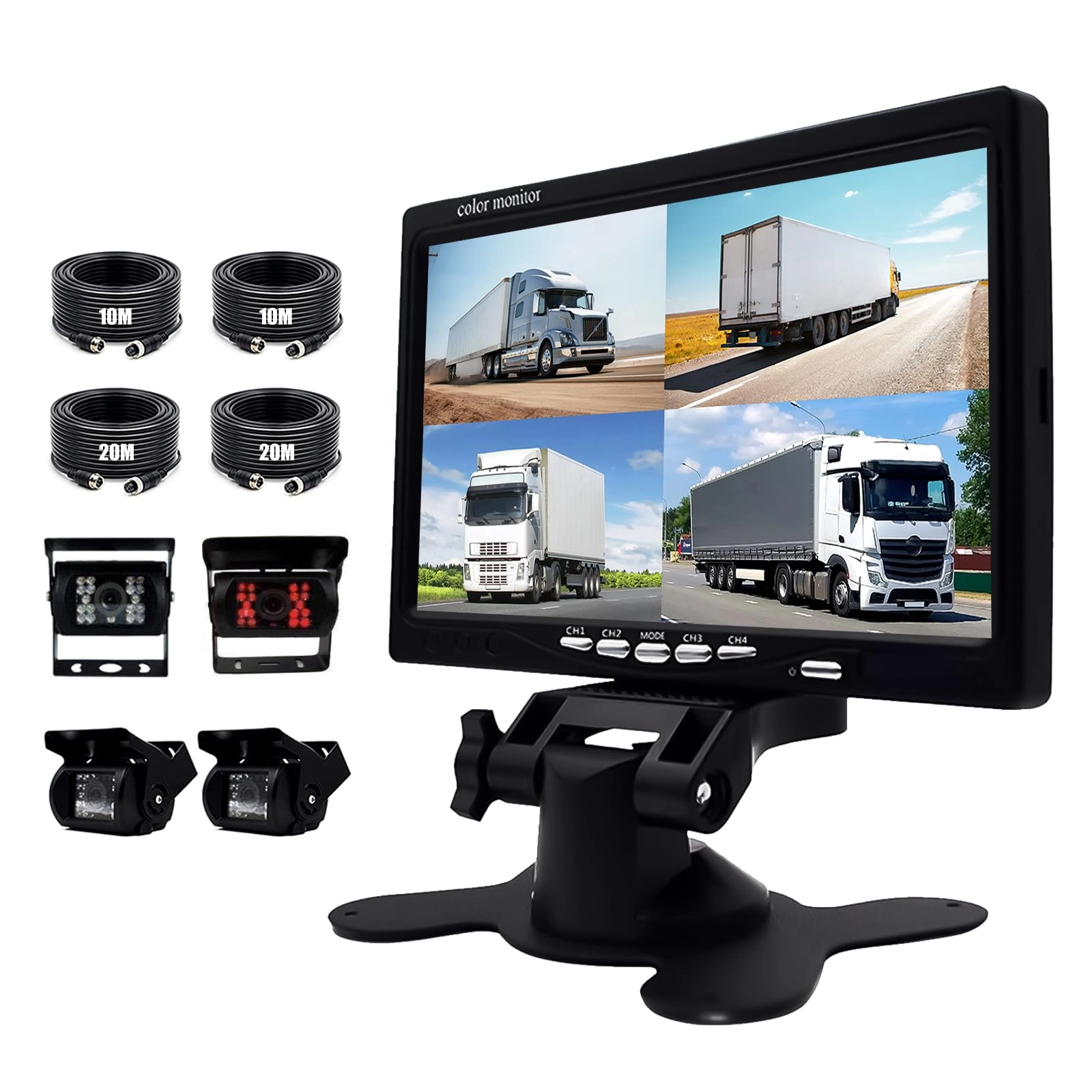 AHD Backup Camera and Monitor Set with DVR - 1080P
