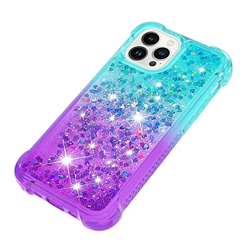 Glitter Moving Quicksand Flowing Cover TPU Silicone Bumper for iPhone 14 Pro