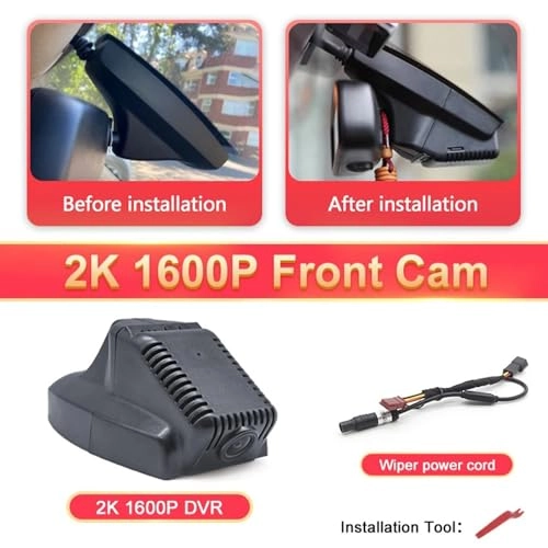 Dash Cam for BMW F20 F40 F22 F23 F44 F45 F46 F30 F31 F34 G20 G21 F32 F33 F36 F10 F11 G30 F48 F39 F25 - 2K 1600P Front