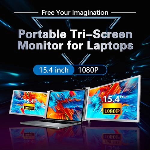 Portable Triple-screen Monitor - 1920*1080 15.4 inch