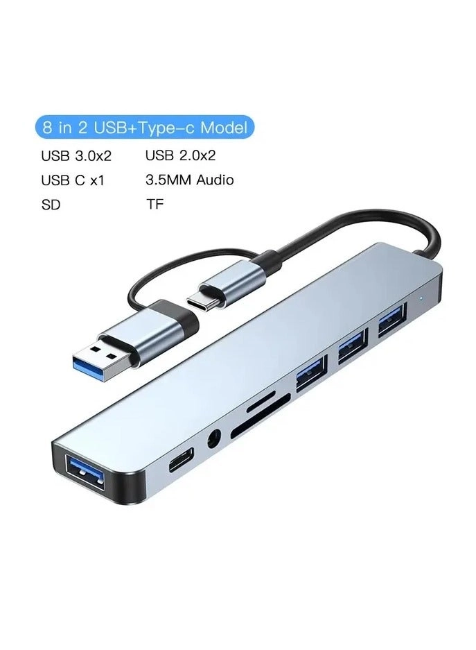 Hub Expander - 4 USB 3.0 SD/TF Card Reader