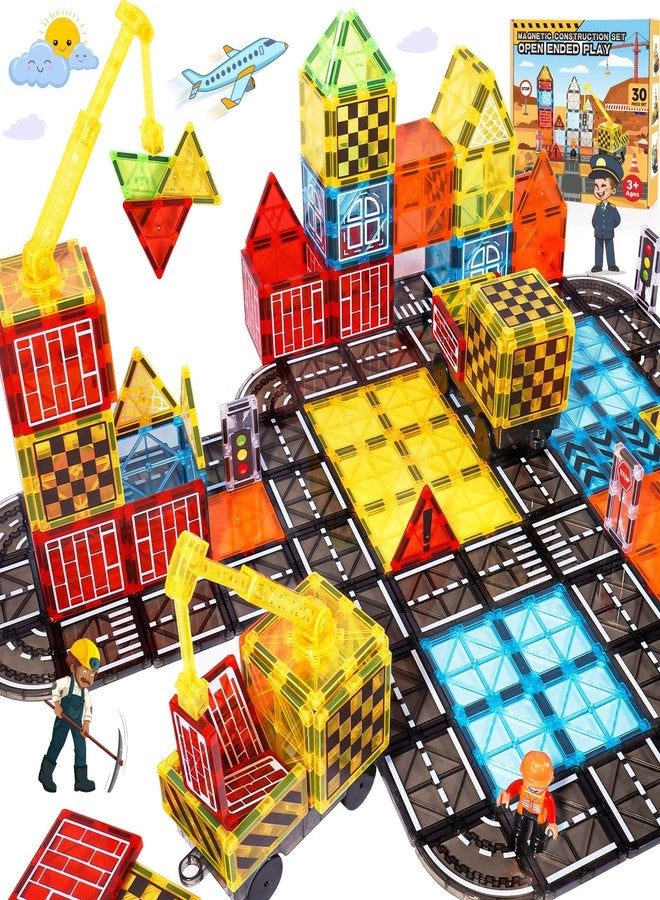 Windidi Magnetic Tiles - Road Set Magnet Crane Pack