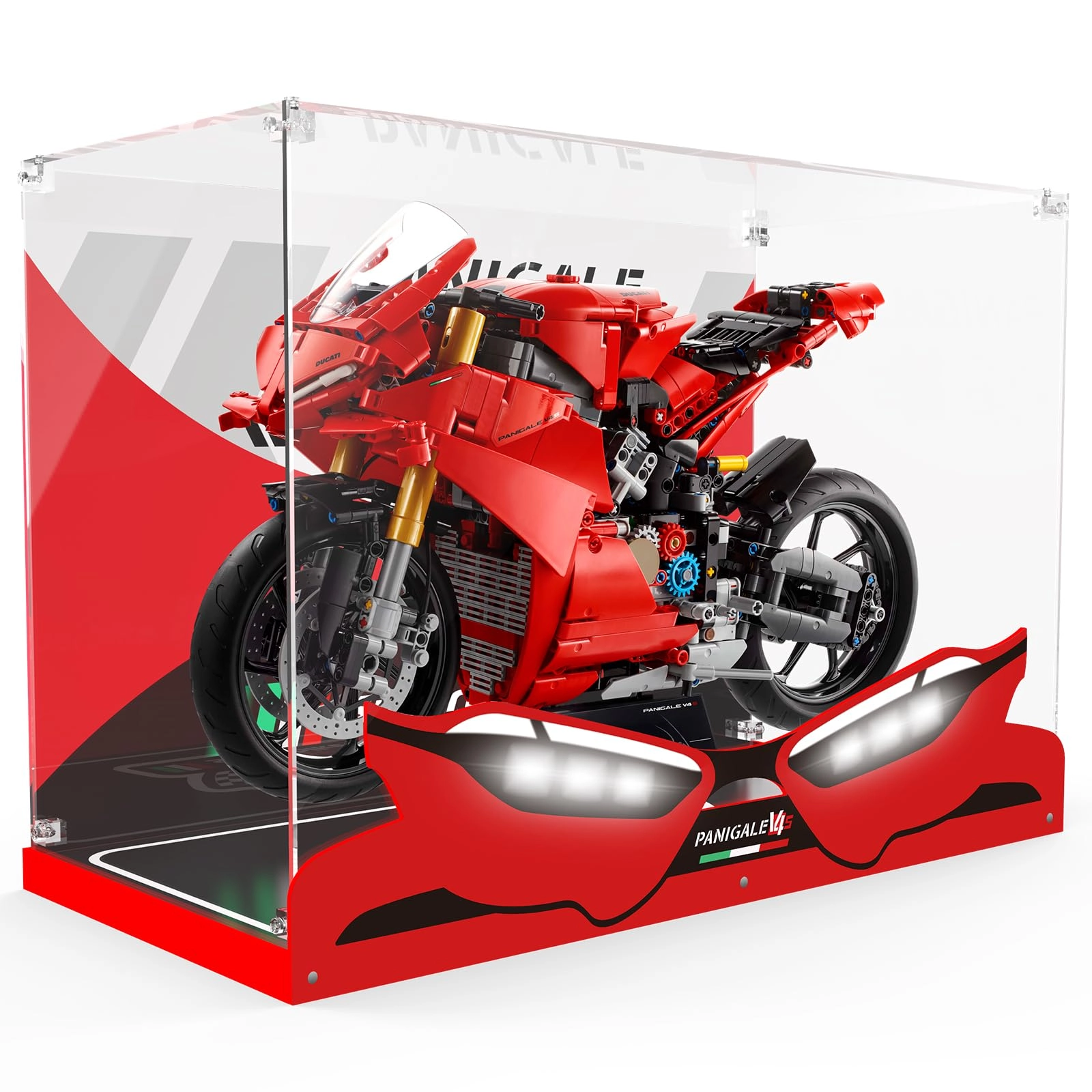 cooldac Acrylic Display Case for LEGO 42202 Ducati