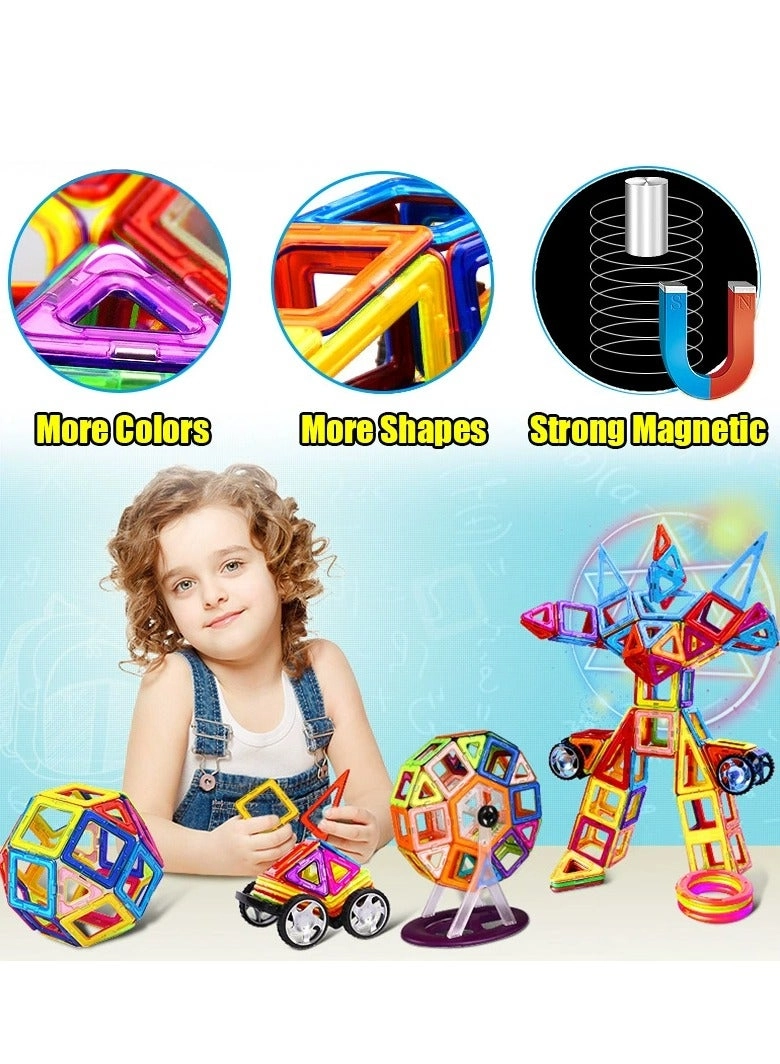 Magnetic Building Blocks - 46 pcs + Wheel