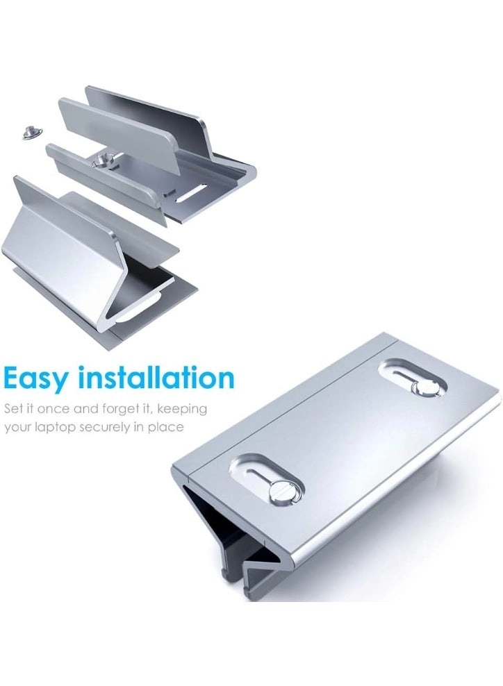 Aluminum Vertical Laptop Stand - Adjustable Space-Saving