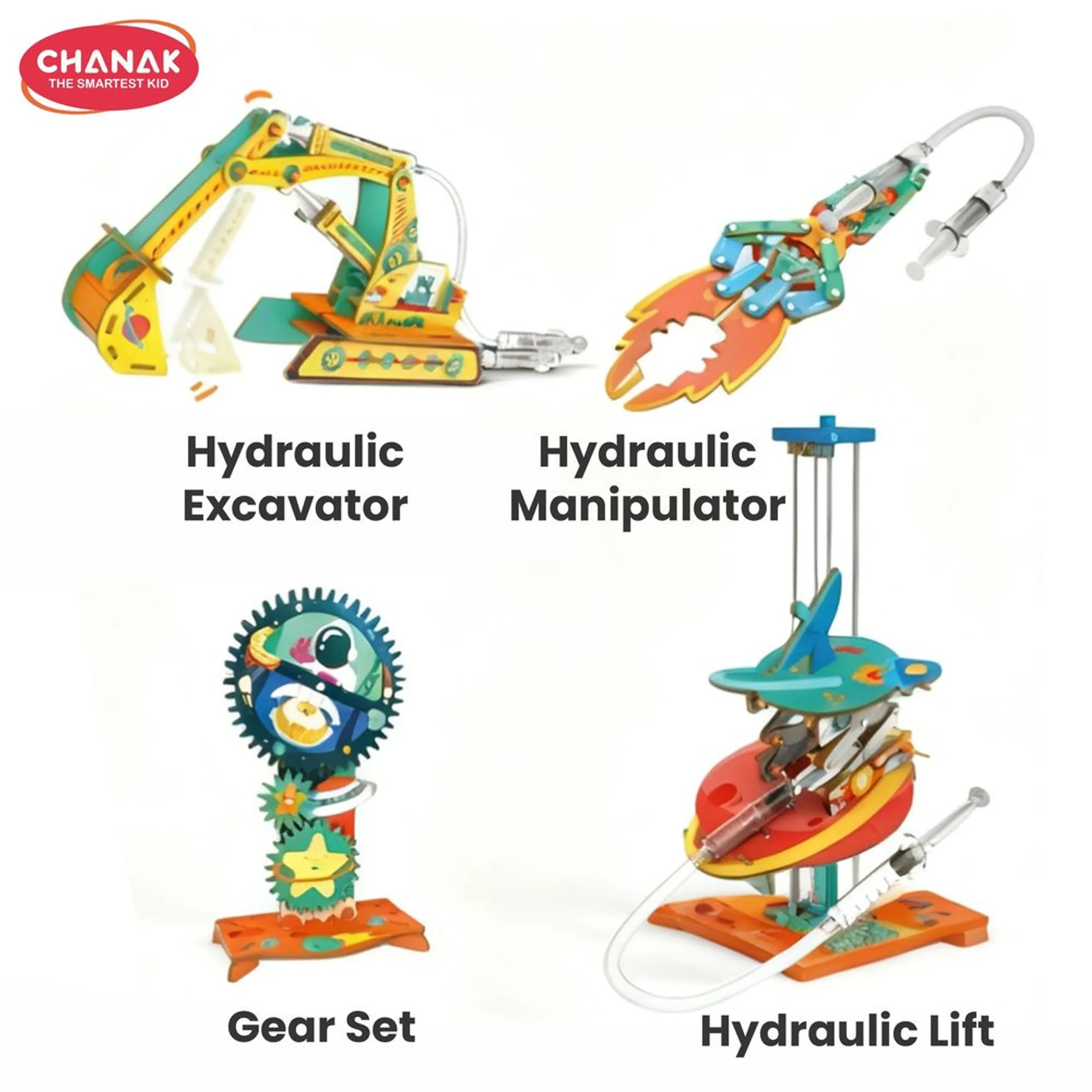 Hydraulic Machinery Steam DIY Kit Science Engineering - 8 years+