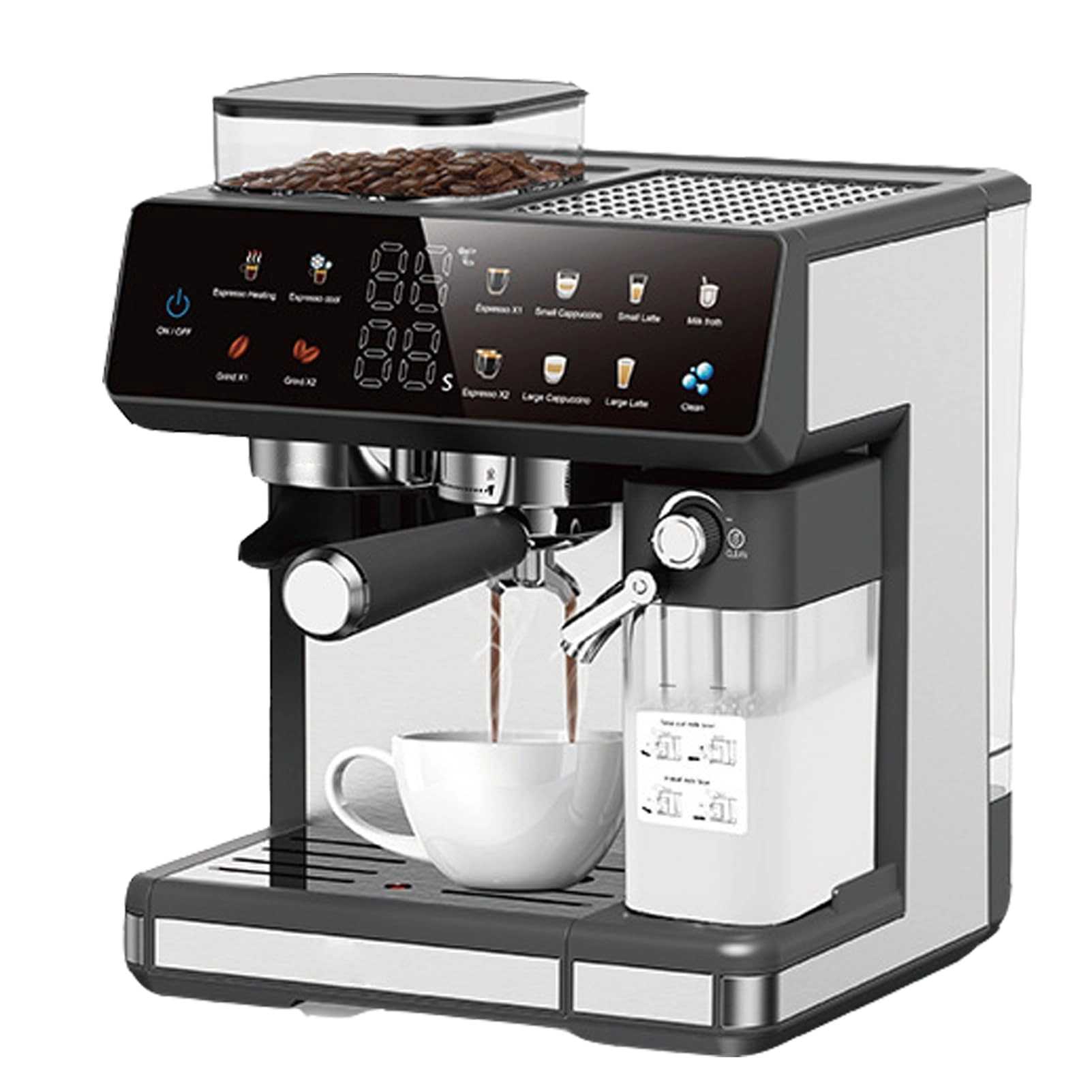 74544 Fully automatic coffee machine - three-temperature control 20 grind settings