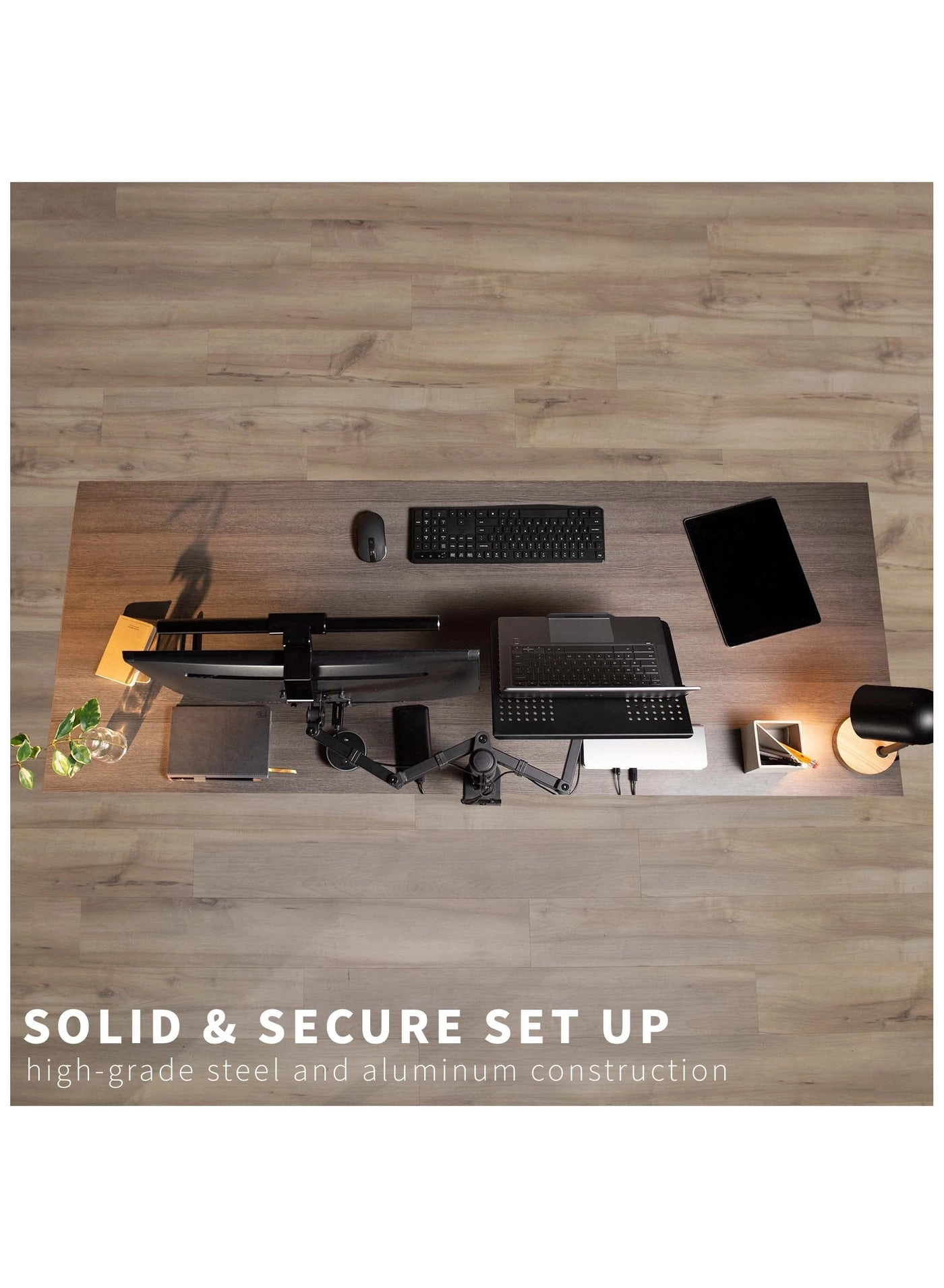 Monitor and Laptop Desk Mount - Single 13 to 32 inch 75x75mm 100x100mm