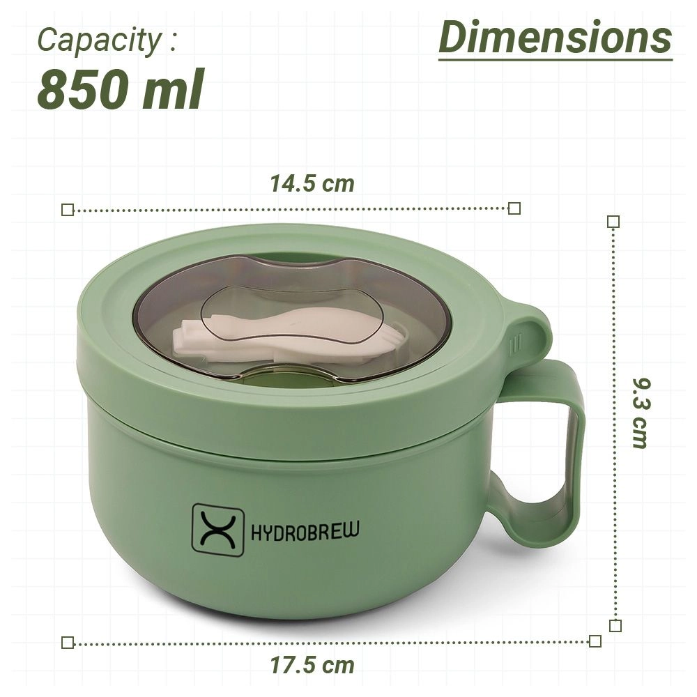 Lunch Box With Folding Spoon - 850ml