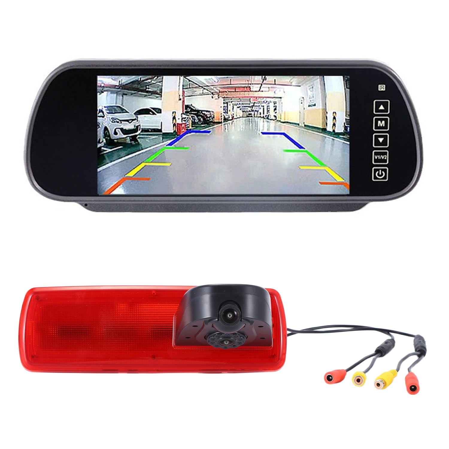 Dynavsal Rear View Mirror Monitor - 1024 x RGBx600 + Reversing Camera