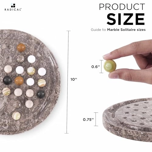 Peg Solitaire - 42 Piece Marble Oceanic