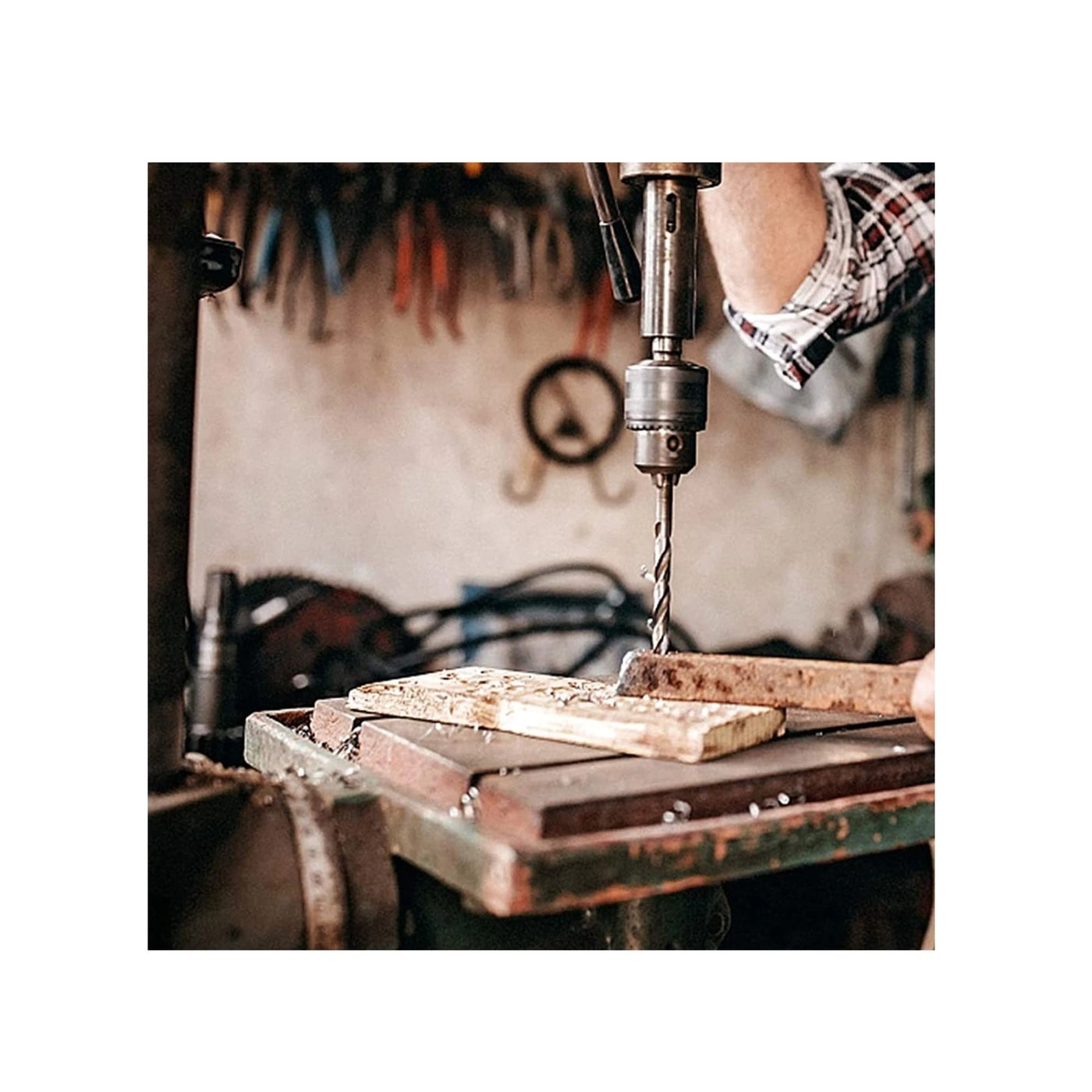 Brad Point Drill Bits - Carbon Steel 7 Pieces 4mm, 5mm, 6mm, 7mm, 8mm, 10mm, 12mm