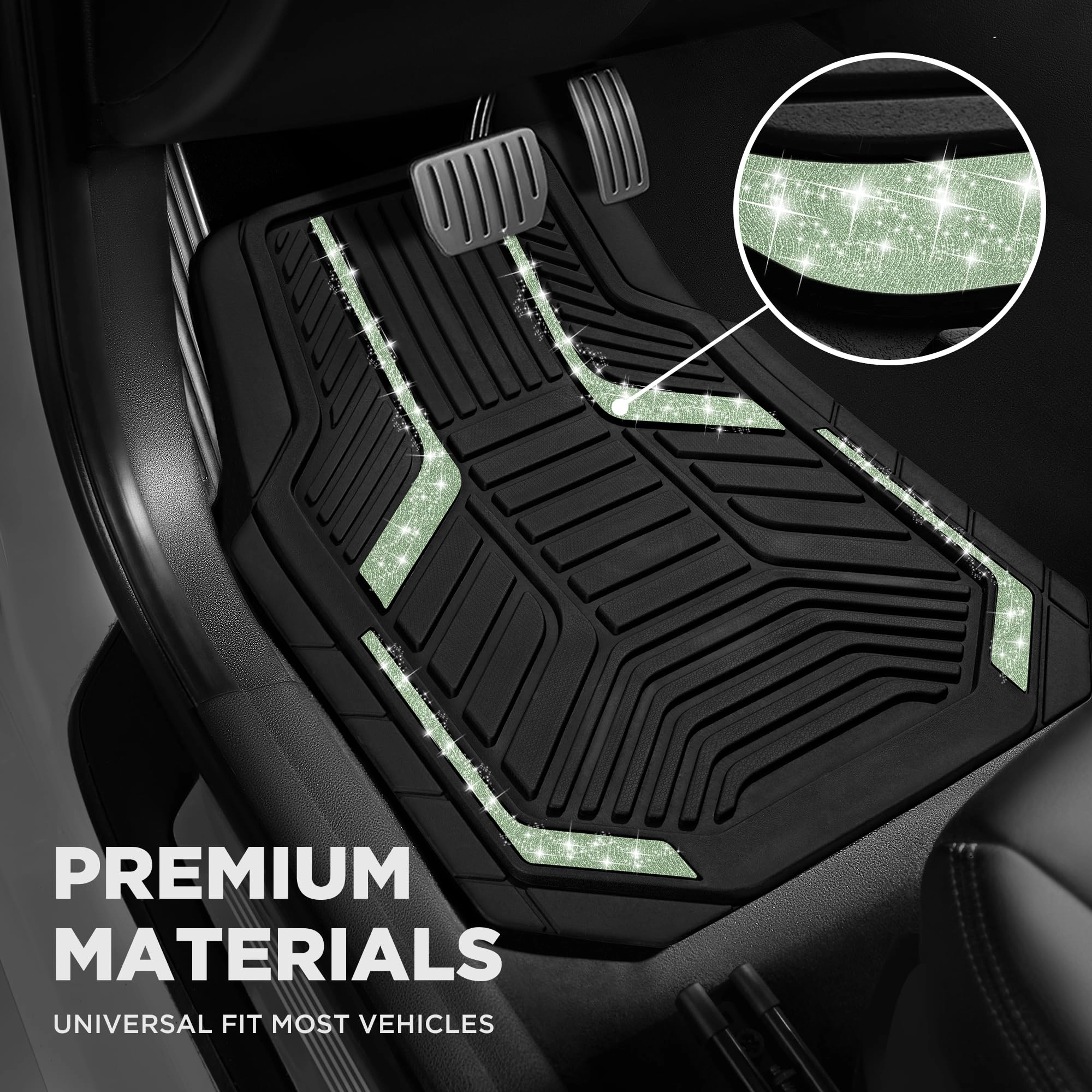 Heavy Duty Rubber Floor Mats - Pink Universal Fit