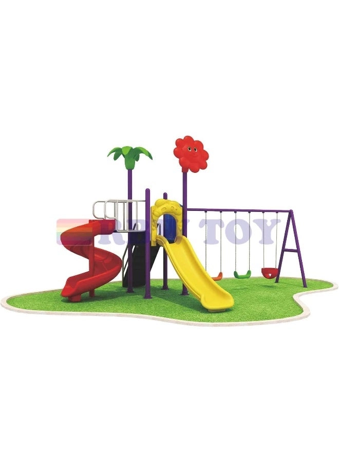 Multi Purpose Kids Outdoor Playing Equipments - 770x320x280cm 2+ Years