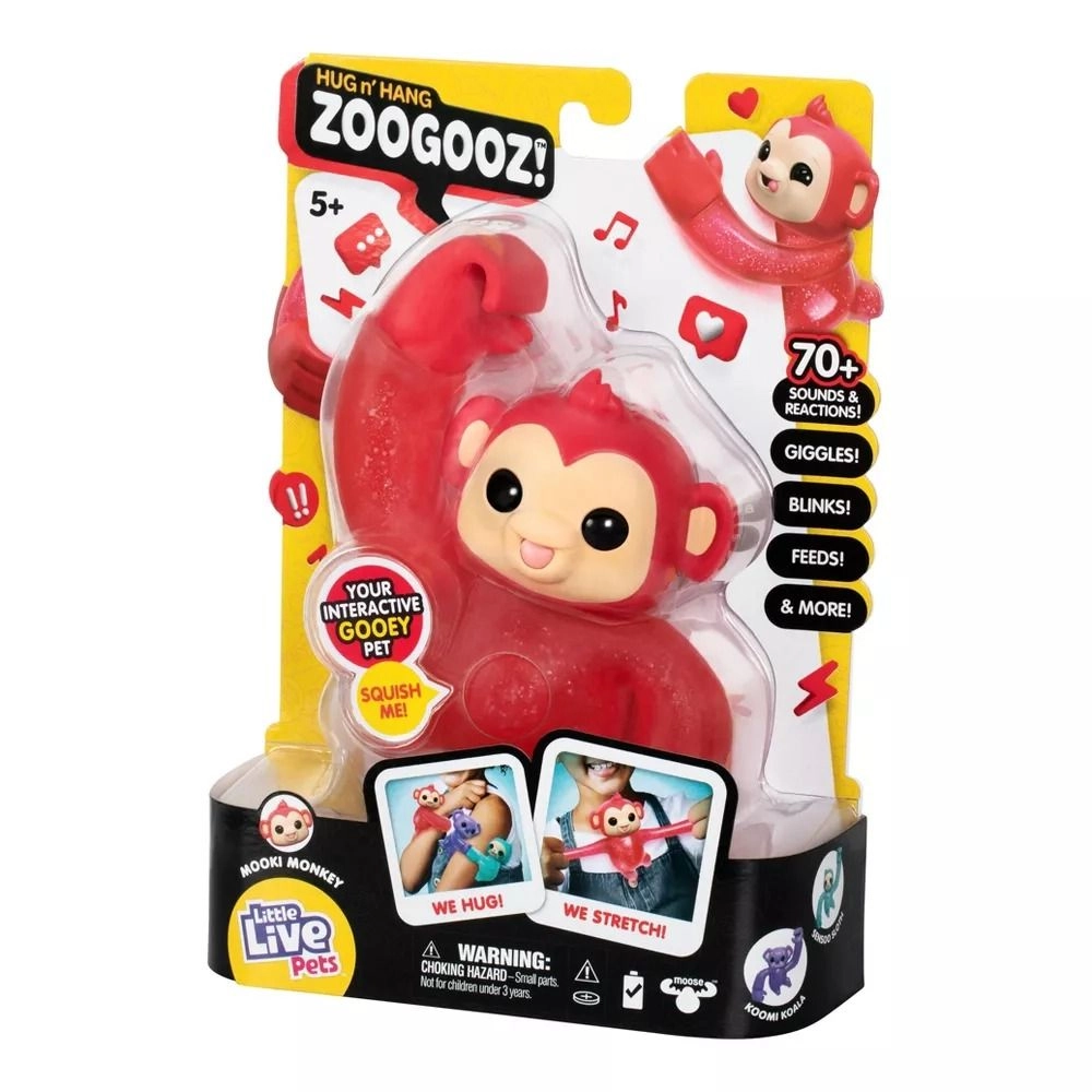 Hug N Hang Zoogooz Mookie Monkey - Interactive 5+