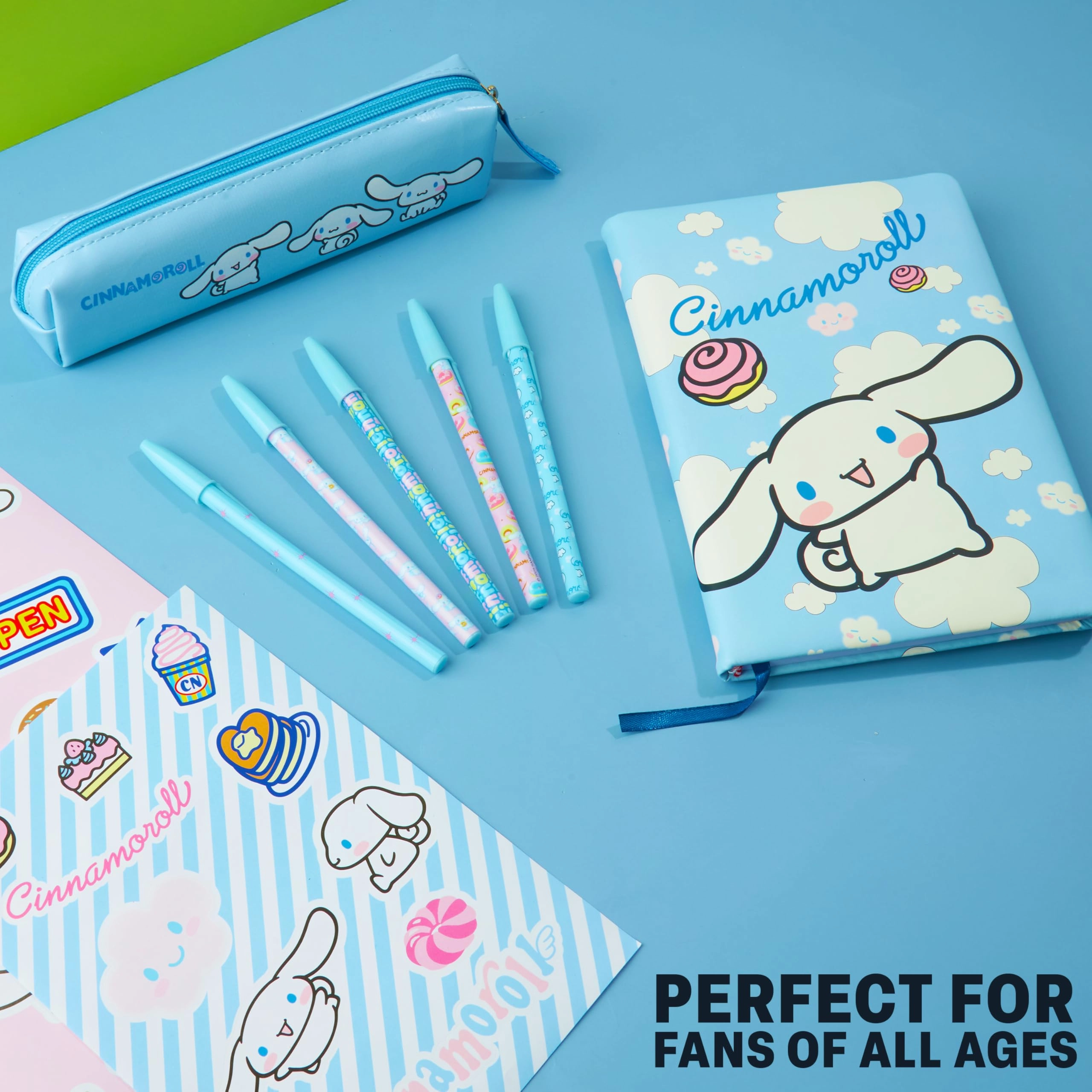 Cinnamoroll Stationary Set - Blue Cinnamoroll Pencil Case Notebook Pens