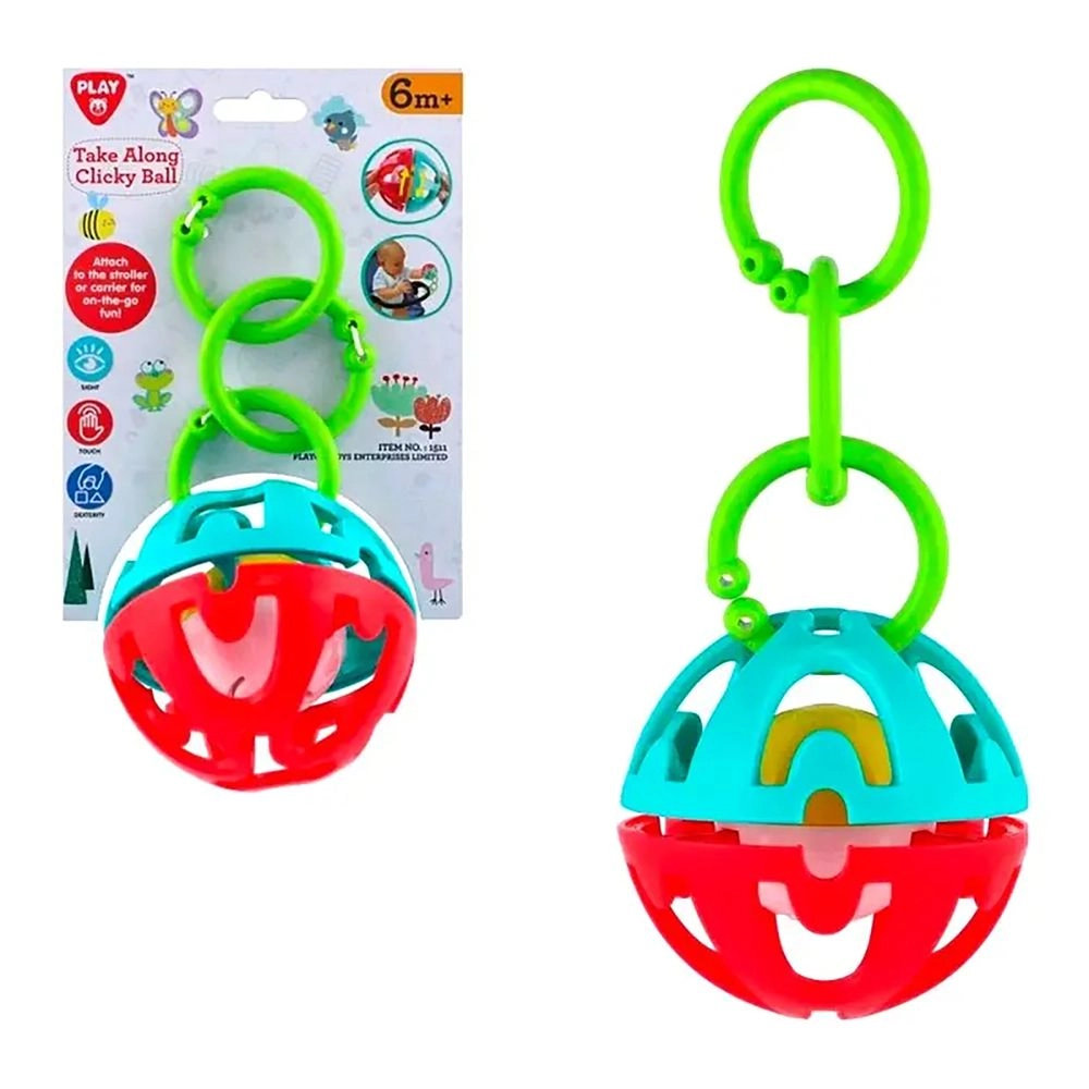 Playgo Take Along Twist And Click Ball - 6 months and above